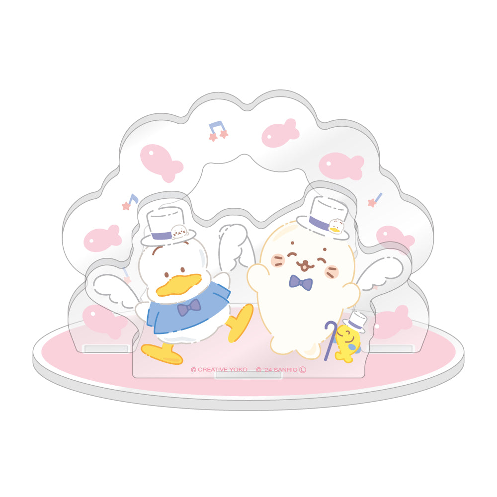 しろたん × はぴだんぶい アクリルジオラマ / しろたん×あひるのペックル