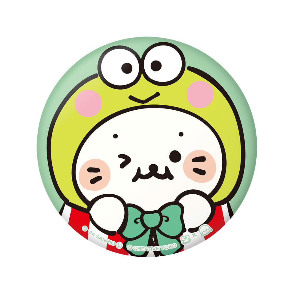 しろたん × はぴだんぶい ぷにぷに缶バッジ / しろたん×けろけろけろっぴ