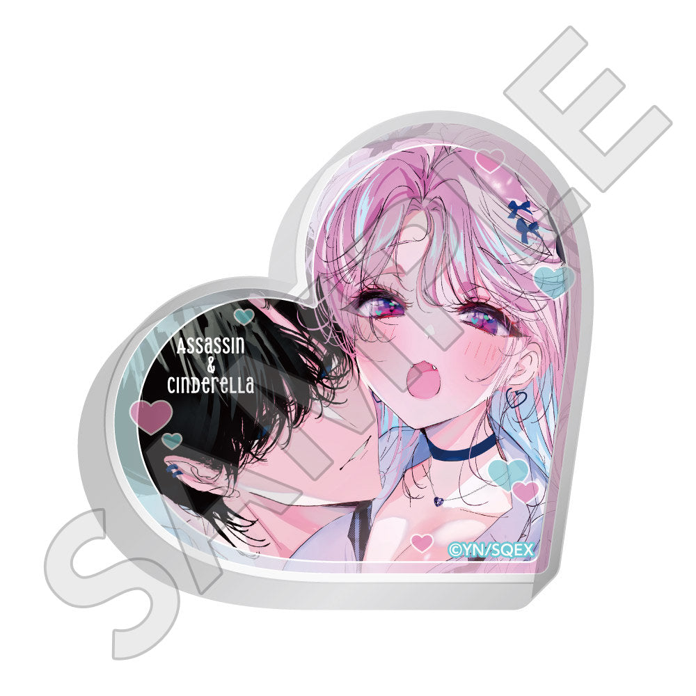 アサシン&シンデレラ ハート型アクリルブロック / 佐藤寧々子&甘井緒臣