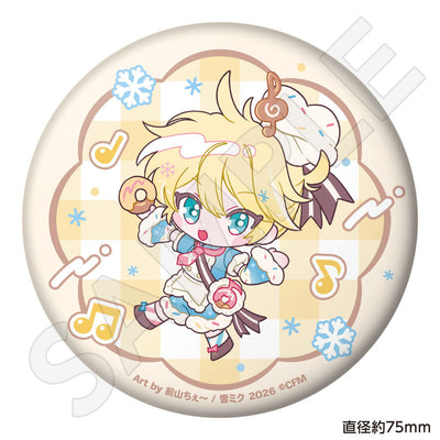 SNOW MIKU 2026 ぷにぷに缶バッジ 鏡音レン 前山ちぇ~ ver.