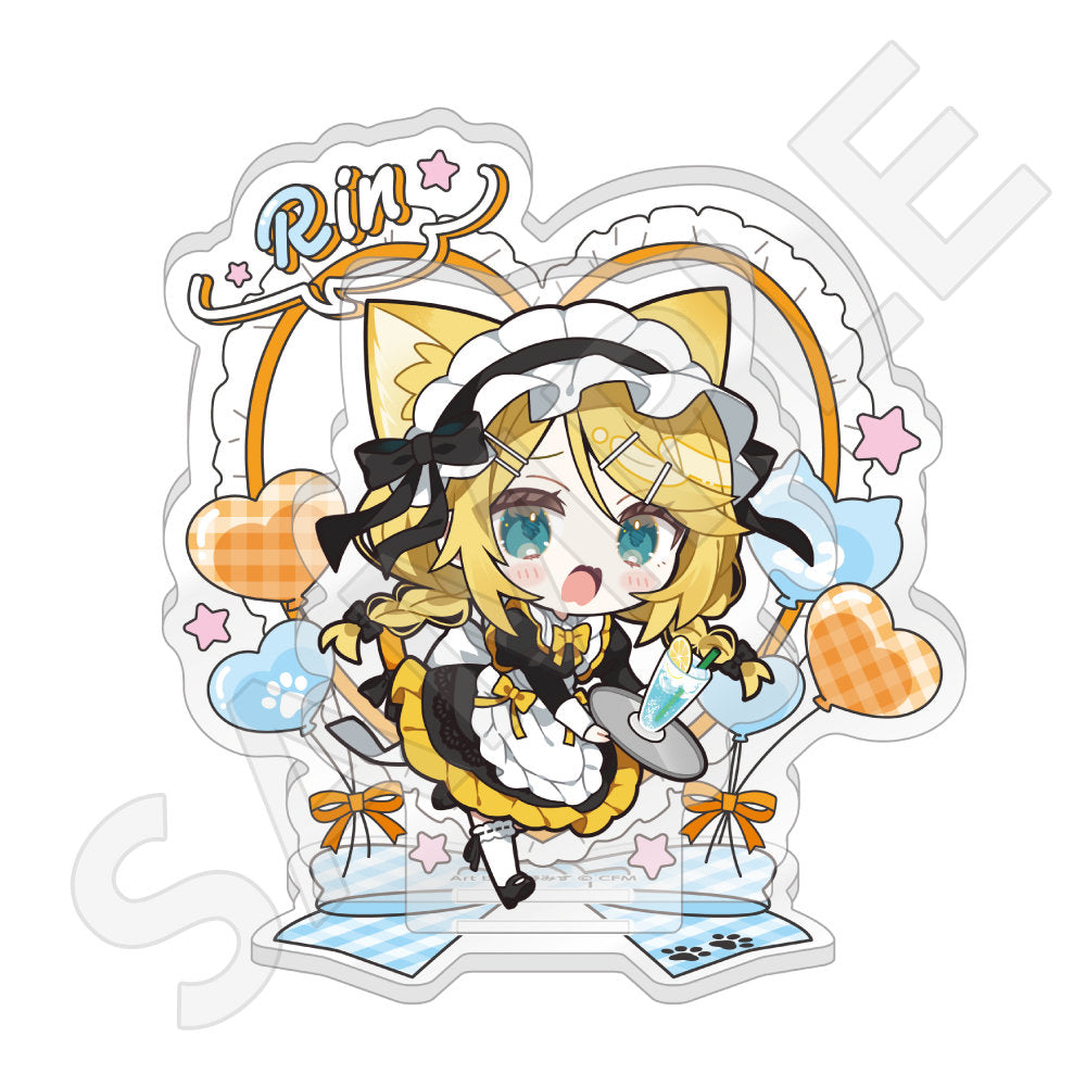 ちびキャラアクリルジオラマ 猫耳カフェver. 鏡音リン