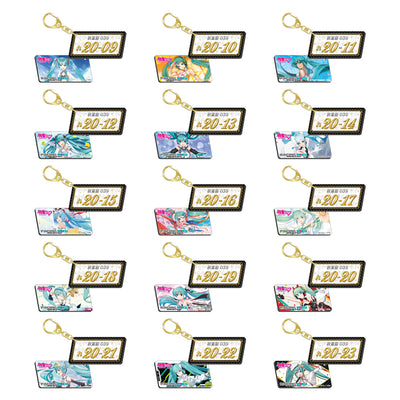初音ミク GTプロジェクト 15周年記念 トレーディングナンバープレート風キーホルダー(単品)