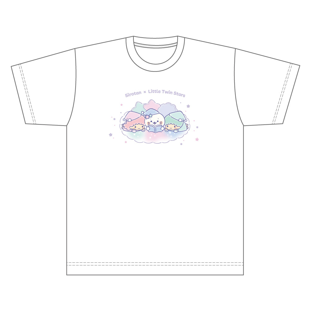 しろたん × サンリオキャラクターズ vol.3　Tシャツ / しろたん×リトルツインスターズ (Mサイズ)