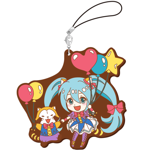 初音ミク×ラスカル2019　おっきめラバーストラップ　初音ミクA