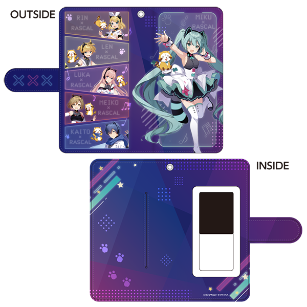 初音ミク×ラスカル2022　手帳型スマートフォンケース
